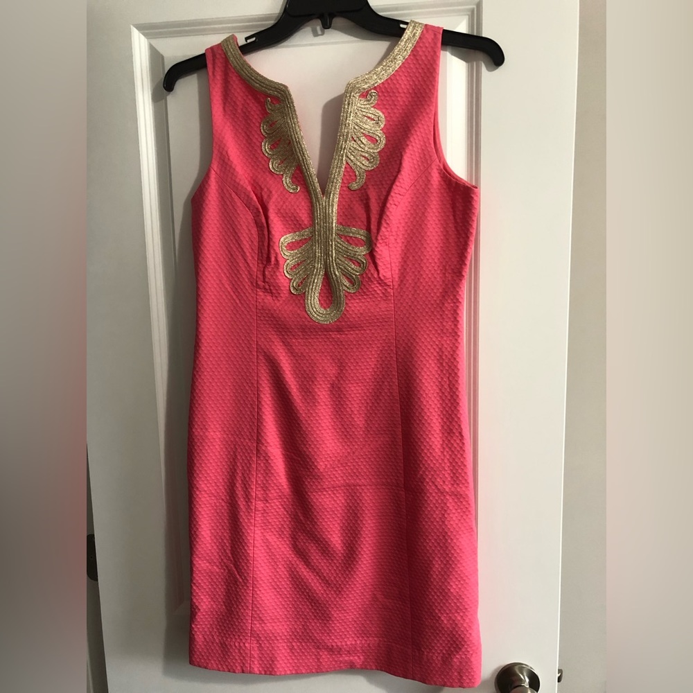 Pink Lilly Pulitzer shift dress- size 10.